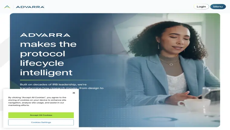 Advarra website snapshot