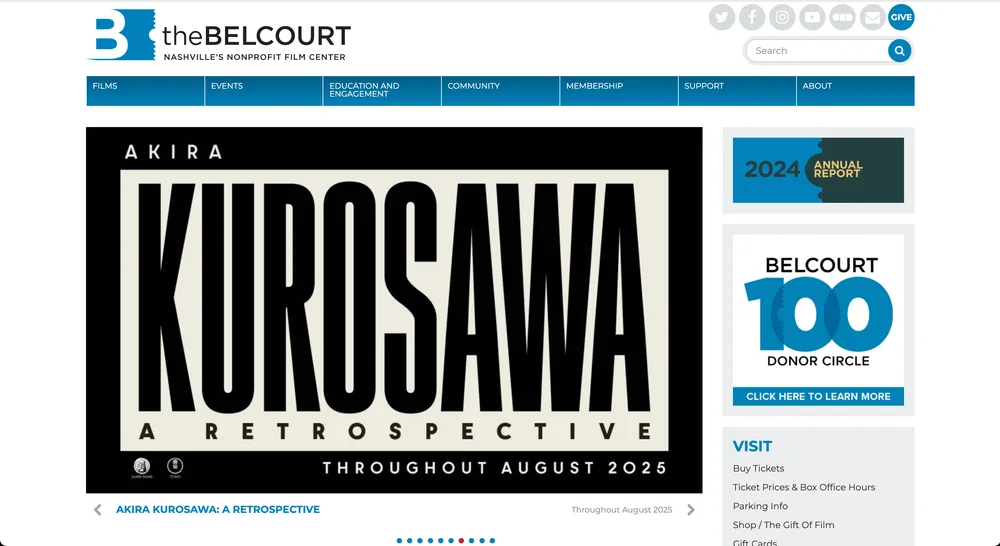 Belcourt Theatre website from Casey’s portfolio
